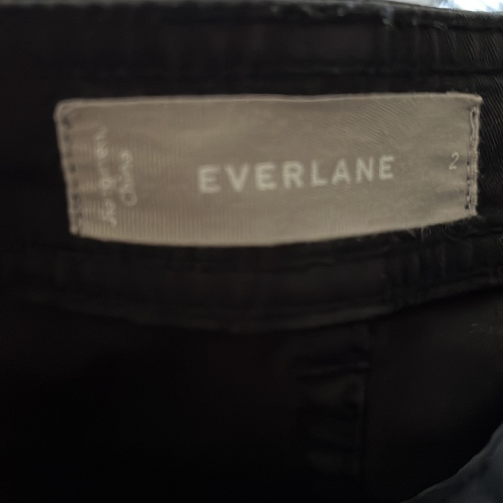 Everlane Black Hi Waisted Wide Leg Cropped Trousers Size 2 - Picture 11 of 11